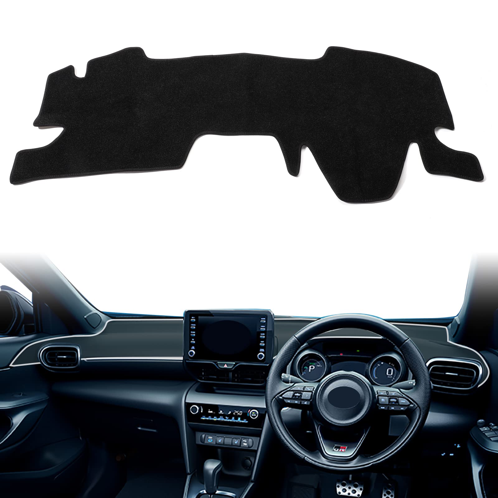 トヨタ ヤリスクロス 10系 15系 専用 ダッシュボードマット HUD無し 2020年8月-現行 YARiS CROSS MXPB1 MXPJ1 ダッシュボードカバー 保護マット 内装パーツ ポリエステル 日焼け防止 インテリア アクセサリー