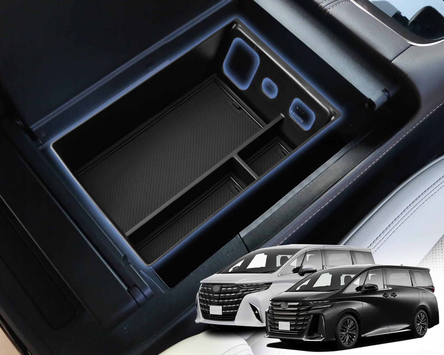 2023 新型 トヨタ アルファード40系 ヴェルファイア 専用 コンソールトレイ コンソール トレイ コンソールボックス インナートレイ センターコンソール 小物入れ ABS素材 滑り止め設計 取付簡単 アルファード