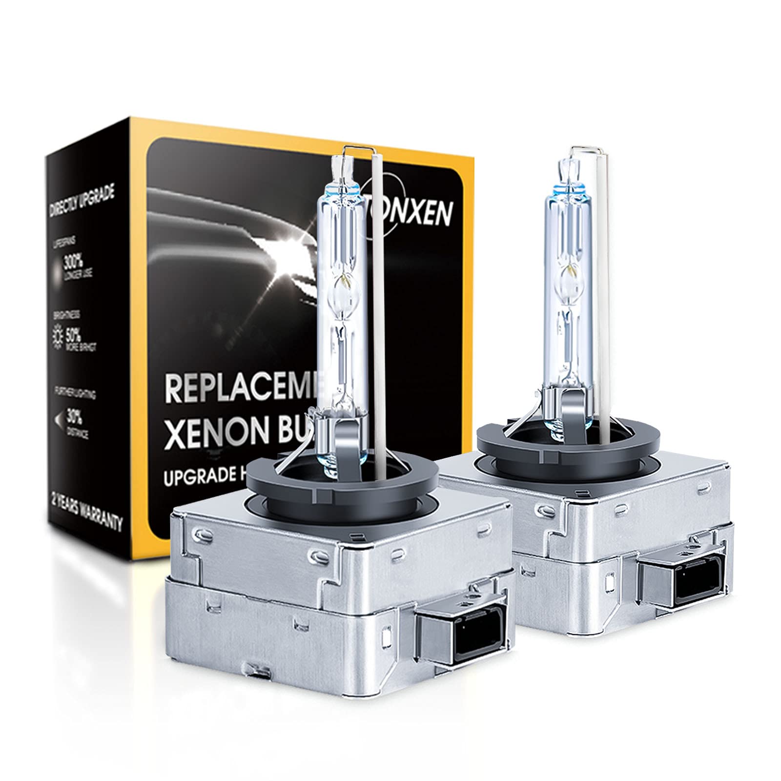 Rakuten - D1S HIDバルブ 交換用 車用ヘッドライト 瞬間起動 6500K 車検対応 35W 12V 2個入り