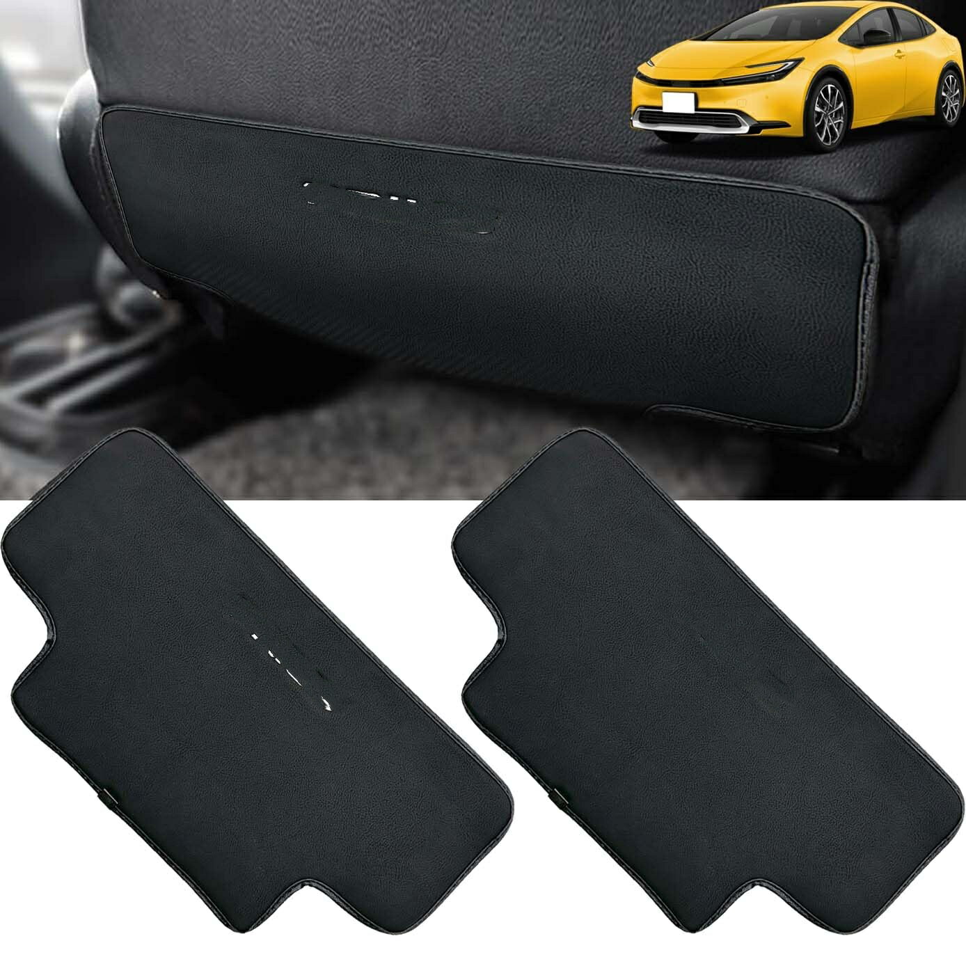 キックガード 新型プリウス 60系 専用 シート バック キック マット キックガード （2023年1月~）後部座席 プロテクター 汚れ防止 蹴り防止 シートバックプロテクター PRIUS 内装 パーツ カスタム ドレスアップ 取付簡単