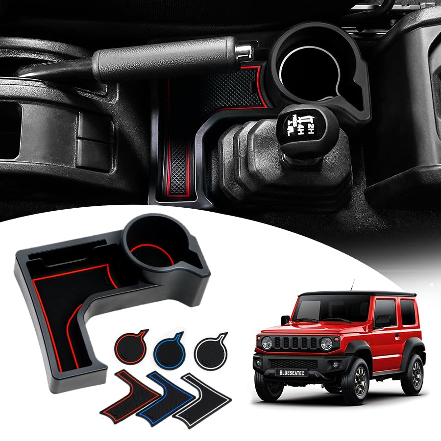 新型 スズキ ジムニー JB64 JB74 AT車用 ドリンクホルダー 増設トレイ カップホルダー センターコンソール カード収納 収納トレイ 車種専用設計 小物入れ JIMNY H30.7- 小物入れ 増設キット カスタムパーツ 取付簡単