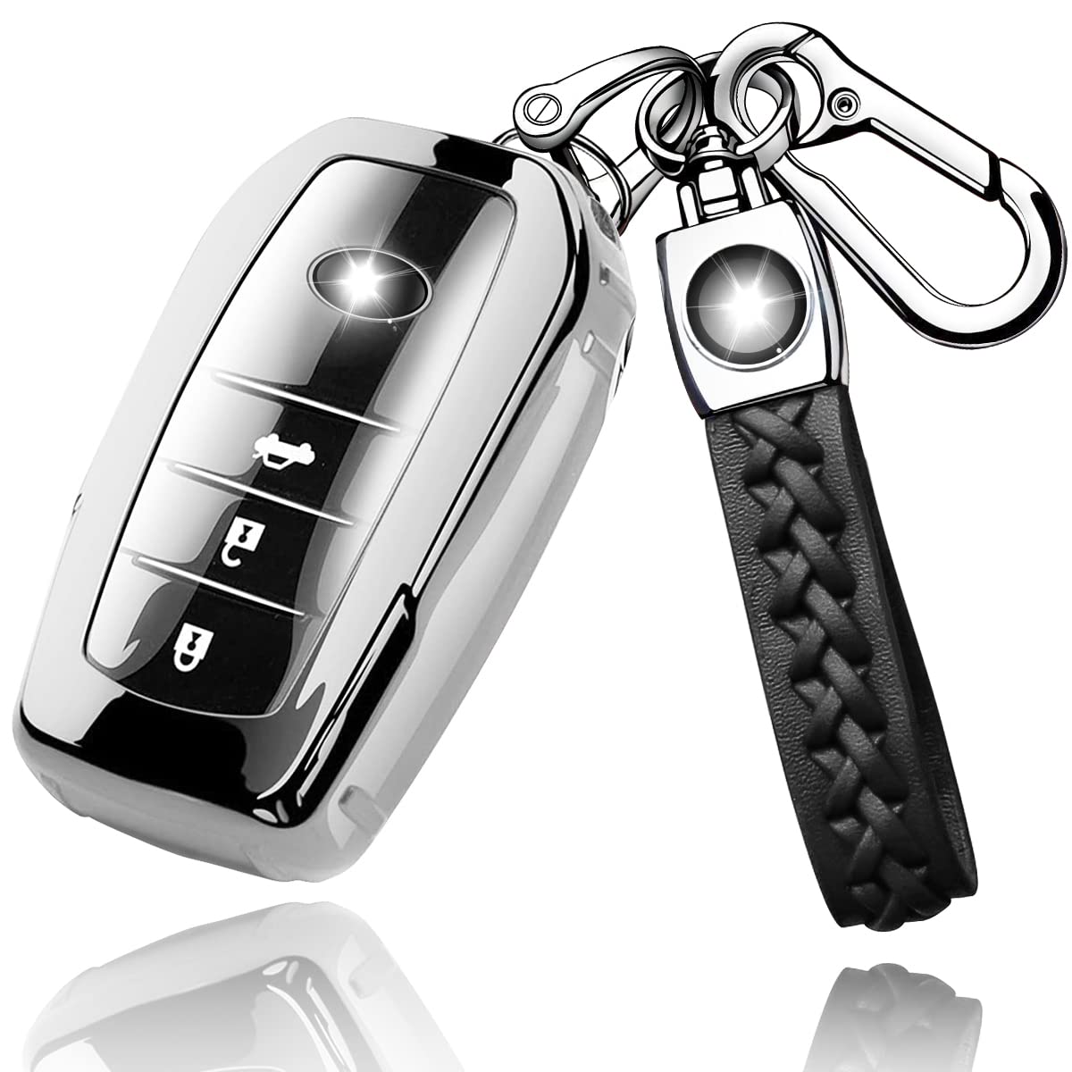 トヨタ 向け キーケース トヨタ TOYOTA 新型 シエンタ アクア ヤリス YARIS マークX イエローレーベルMARK X Yellow Label ミライ MIRAI に対応 スマート キーケース キーカバー キーホルダー 専用設計 本革 高級 傷防止