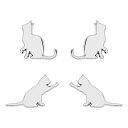 (2セット)車 エンブレム 猫 ステッカー エンブレムチャーム ねこ かわいい おしゃれ プレートステッカー カーステッカー 3D 金属製 防水 猫型 ラベル ...