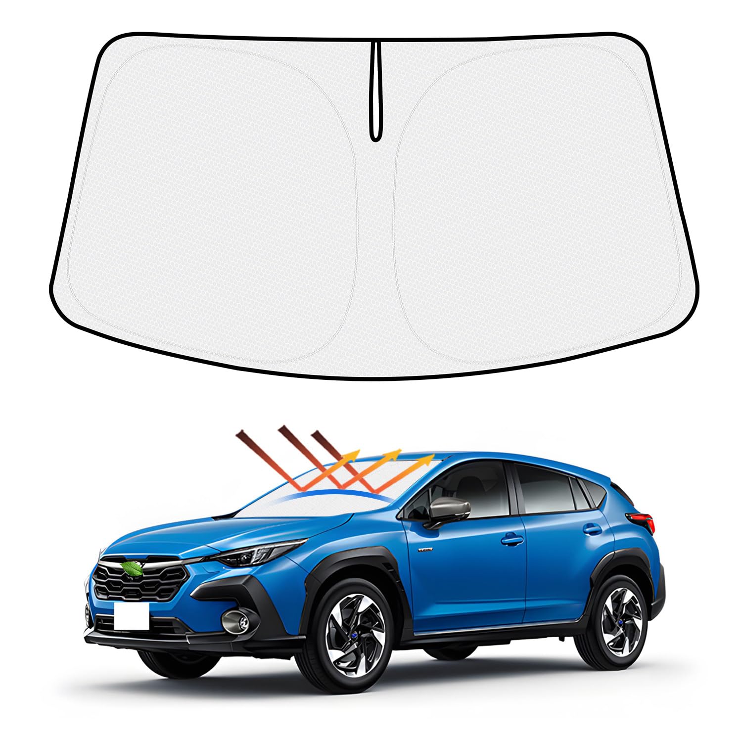 【ハンドル日よけカバー付き】スバル クロストレック GU系 サンシェード フロントガラス用 Subaru Cros..