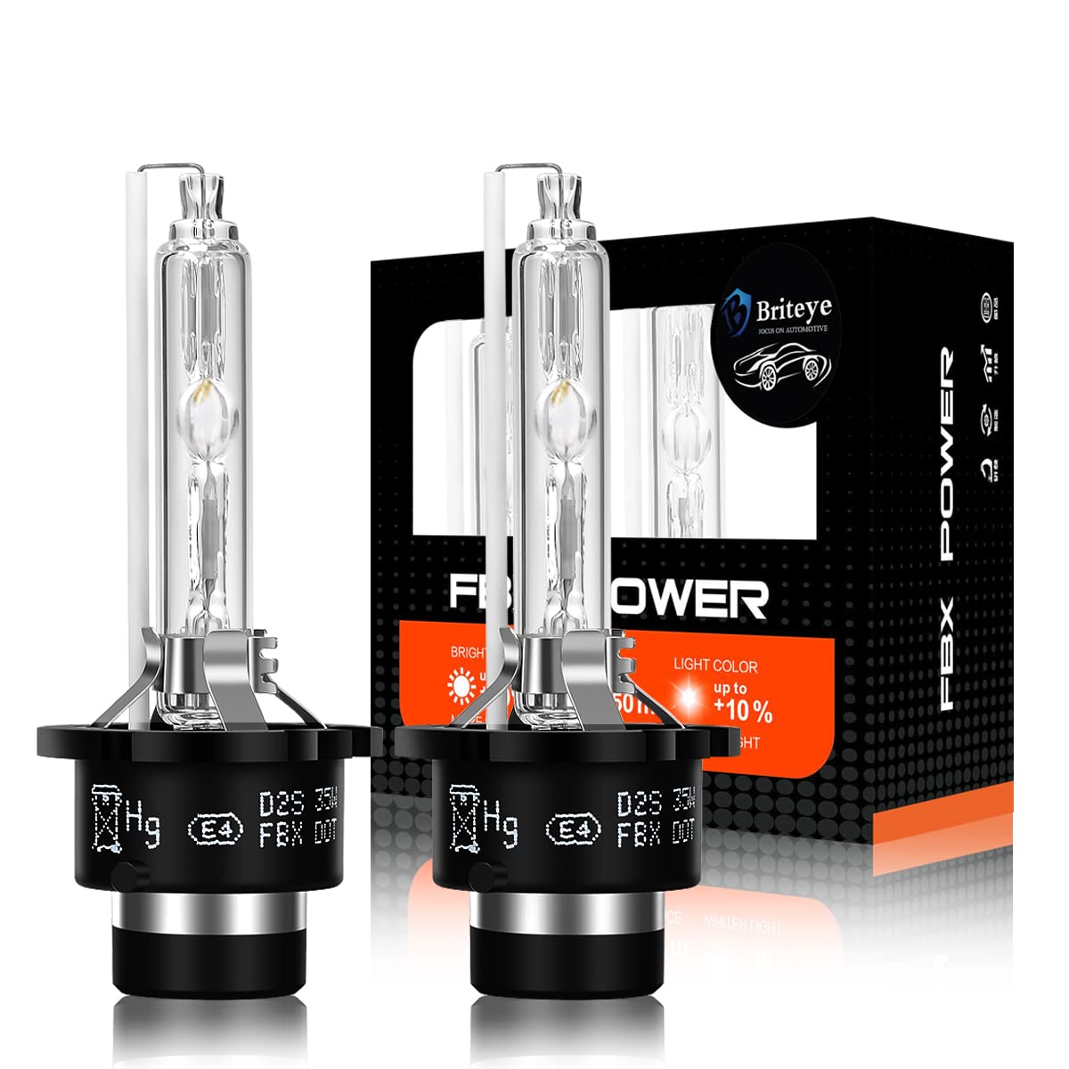 Rakuten - 車用 ヘッドライト HID D2S 35W 8000K バルブ 高輝度 交換用 HID ヘッドライト球 Xenon 12V 2個入り