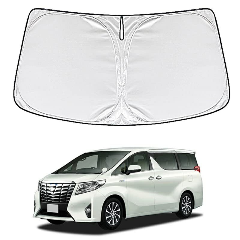 Rakuten - アルファード ヴェルファイア 30系 専用 フロントサンシェード Alphard Vellfire 30系 車用サンシェード 遮光フロントシェイド フロントガラス サンシェード 五重構造 車種専用設計 日焼け防止 劣化防止 内装パーツ 取付簡単