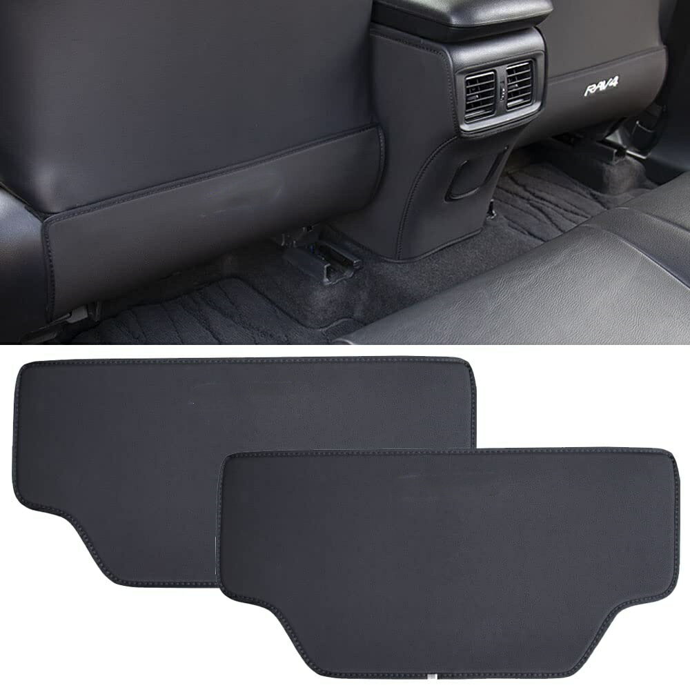 トヨタ 新型RAV4 XA50系 専用設計 キックガード シート バック マット キックガード レザー 後部座席シートバックプロテクター 内装 汚れ防止 刺繍ロゴ 引っかき傷対策