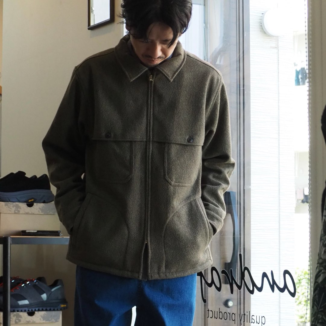 【肉感がありながら柔らかな素材】modem design(モデムデザイン)/CPO TYPE JACKET /CPOジャケット/25aw/【MIX/BLACK】全2色