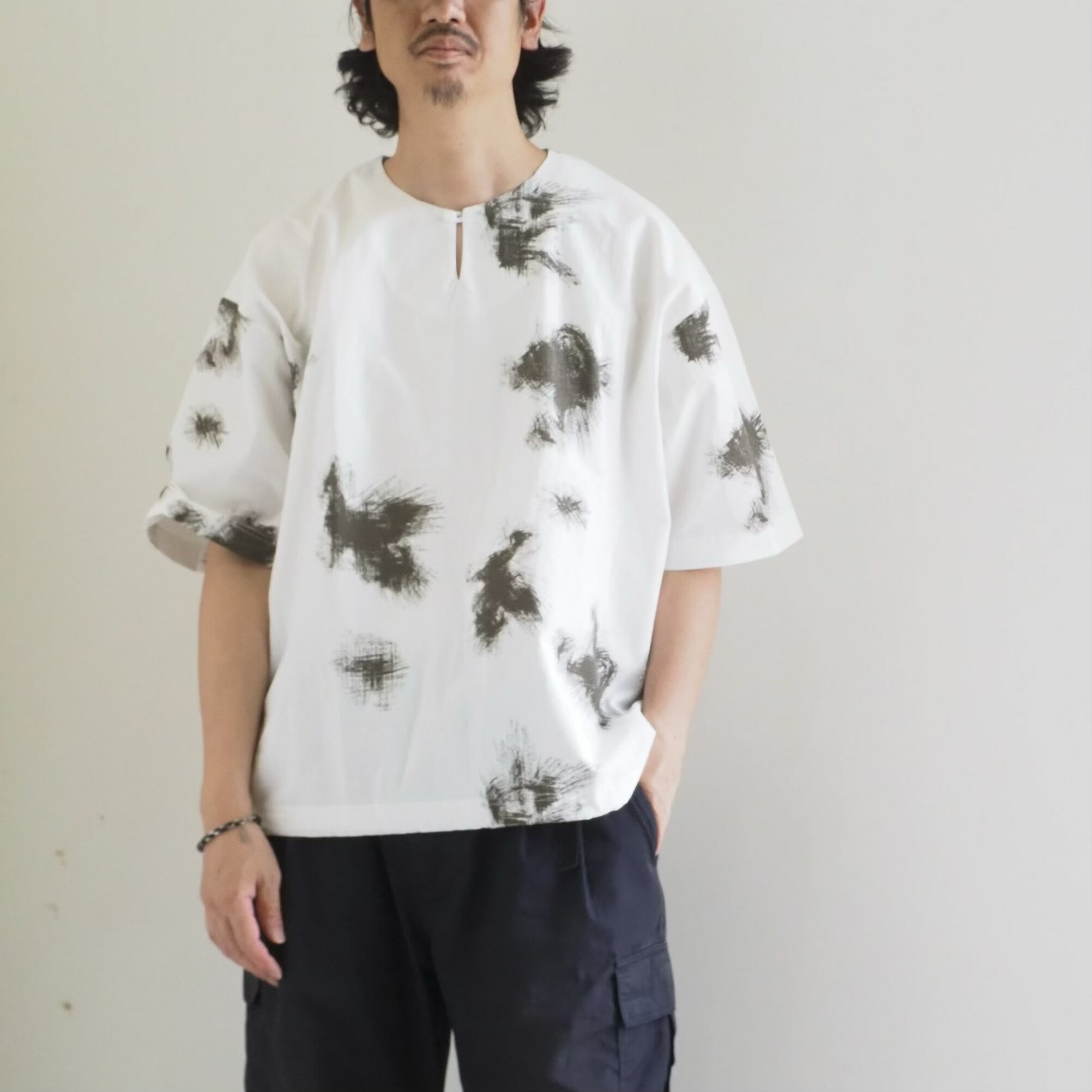 Audience/「丹後」GERMANスノーカモ キーネック プルオーバーシャツ/26ss全2色