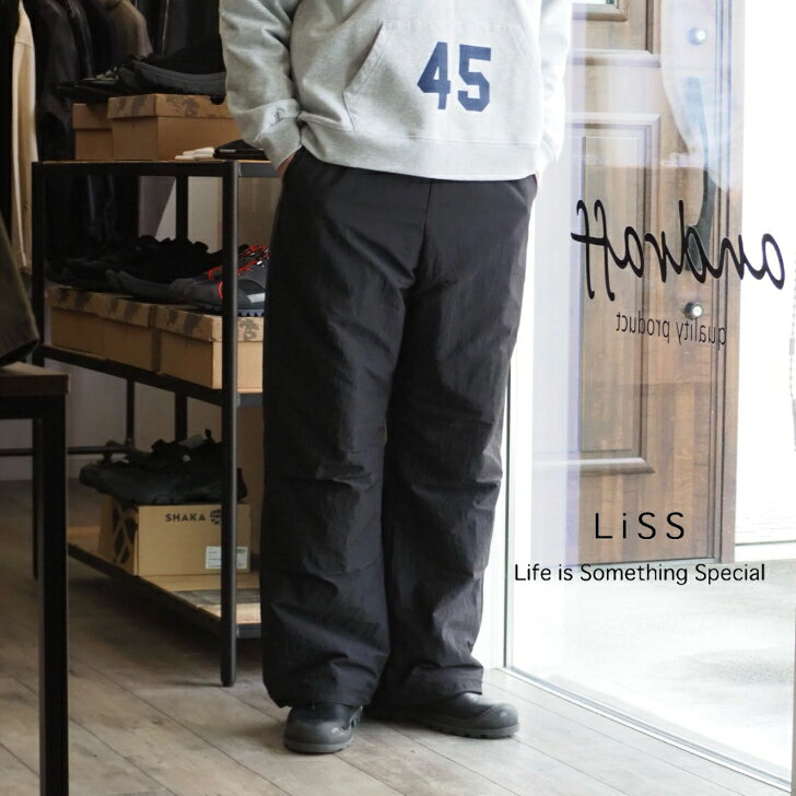 Rakuten - 【中綿入りのワイドイージーパンツ】Liss（リス）/PADDING EASY WIDE PANTS/中綿/BLACK