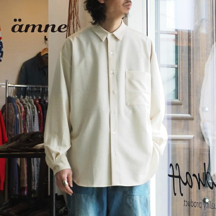 Rakuten - 【ミックス調のカラーリングが目を惹くクラシックシャツ】amne/TROPICAL classic shirts /シャツ/26SS【NATURAL】