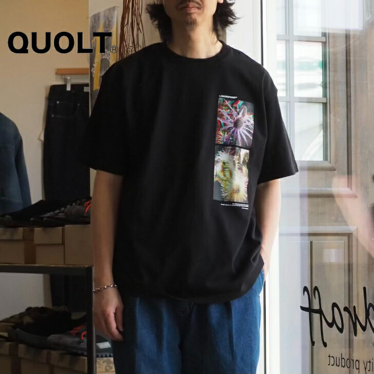 Rakuten - 【フォトアーティストのバリー・ロスシュタインとのコラボTシャツ】quolt（クオルト）/3D-PLANT TEE/メンズ/ユニセックス/26ss【BLACK】