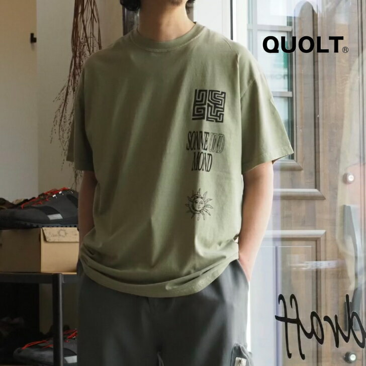 Rakuten - 【ピグメント染めを施した雰囲気あるTシャツ】quolt（クオルト）/PIGMENT TEE/メンズ/ユニセックス/26ss【SAND/BLACK】全2色
