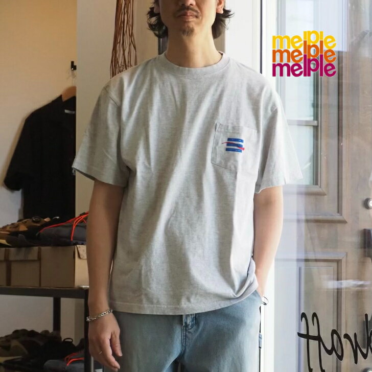 Rakuten - 【中肉厚の丸胴ボディーを使用したポケットTee】melple/Pasadena pocket SS/26ss【ASH/BLACK】全2色