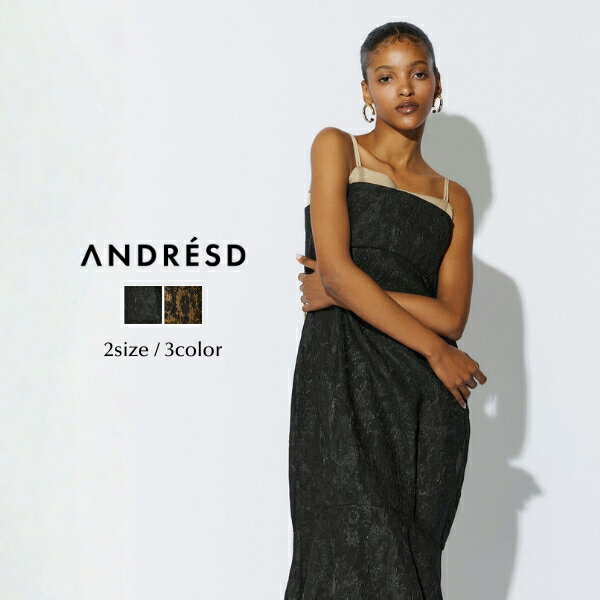 Rakuten - ＼全品1000円OFF_◆クーポン配布中／【公式】 ANDRESD アンドレスド 【 jacquard zipper dress 】結婚式 ドレス ワンピース 結婚式ワンピース オケージョンドレス パーティードレス フォーマル フォーマルドレス ジャガード 二次会 二次会ドレス 20代 30代 40代 50代