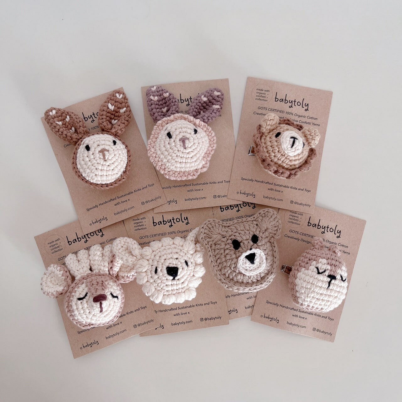 【送料無料】babytoly ベビートリー　ヘアクリップ　lion crochet hair clips 　andtete &tete アパレル　子ども服 3