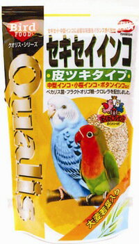 セキセイインコ、中型インコなどが好んで食べる大型キビ、精白オーツ麦、カナリヤシードなどをバランス良く配合した飼料です。 緑黄野菜の補充に緑の栄養素クロレラとミネラル、ビタミンが多く含まれる大麦若葉を特殊加工して添加しています。