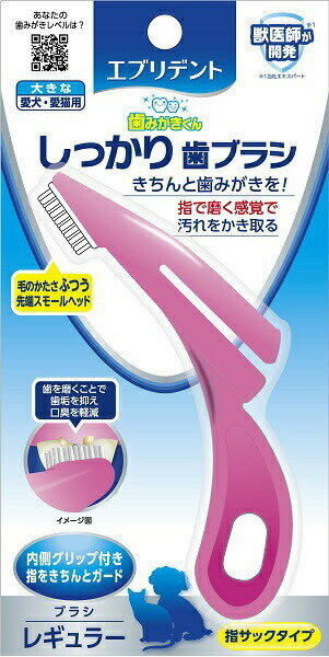 アース　エブリデント　しっかり歯ブラシ　レギュラー　大きな愛犬・愛猫用