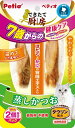 ペティオ できたて厨房 キャット 蒸しかつお 7歳からの健康ケア 2本入