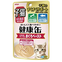アイシア　子猫のための健康缶パウチ　こまかめフレーク入りまぐろペースト　40g×★12個★　KCKP-1