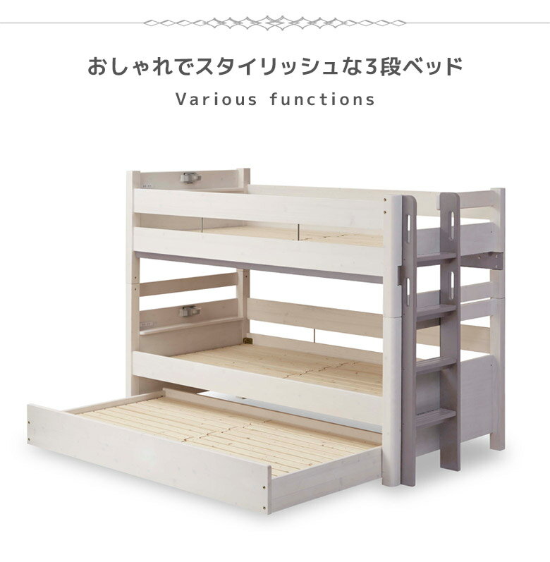 【全商品に使える11%offクーポン配布中!!】 耐荷重500kg 3段ベッド 三段ベッド 大...