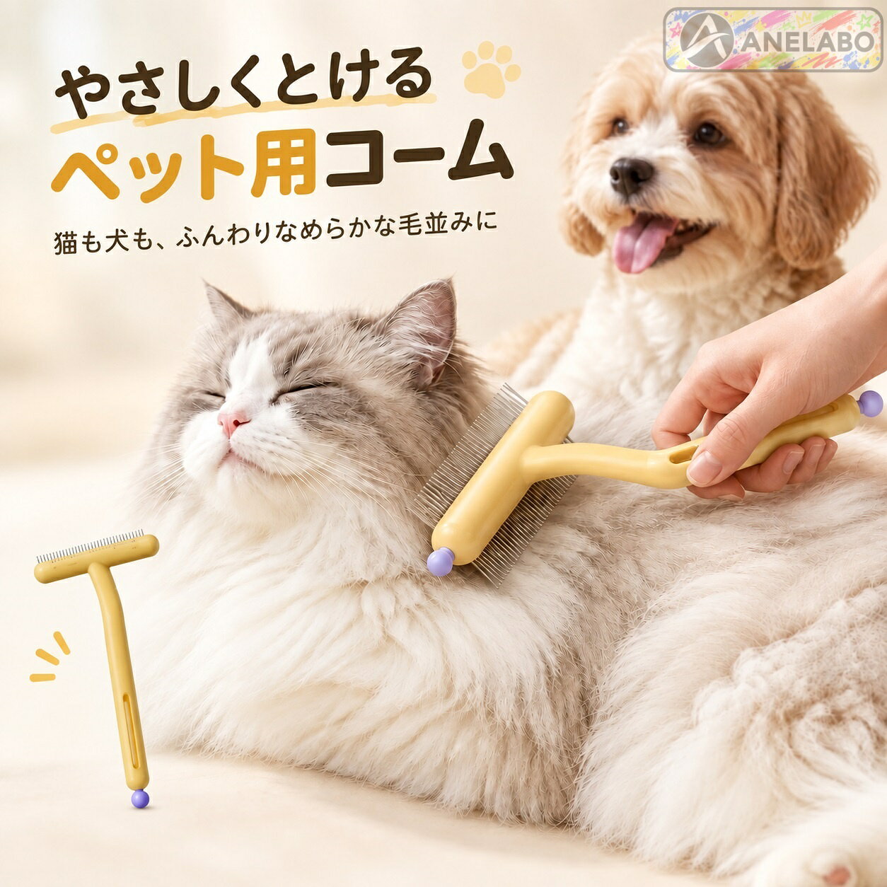 猫 犬用ブラシ ペットコーム ペット用くし 毛並みケア ブラッシング グルーミング 抜け毛ケア 毛玉ほぐし ノミ取りコーム 顔まわり・全身 長毛短毛 換毛期 ペットのお手入れ 単品・セット