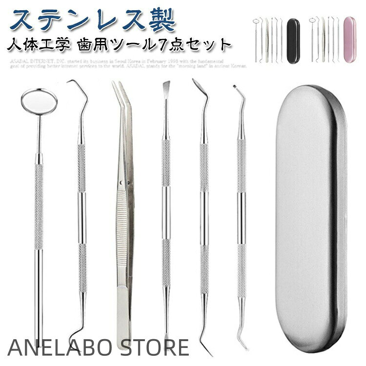 【P5お買い物マラソン限定★最大50%OFF】歯石取り 6点セット ケース付き 口腔ケア器具 自宅用 歯垢 スケーラー 口腔清潔 ヤニとり ステンレス製 先極細 歯石除去 プロ仕様 歯石とり 器 歯科ツールセット 自分で取る 虫歯