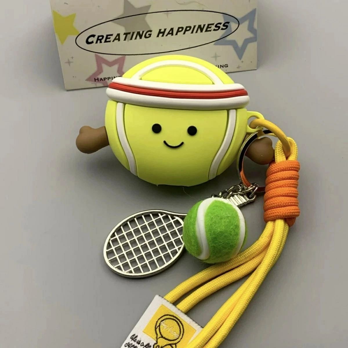 AirPods ケース カバー スポーツ 野球 テニス キャラクター 可愛い キーホルダー付き AirPods1 2 3 Pro AirPods4 対応