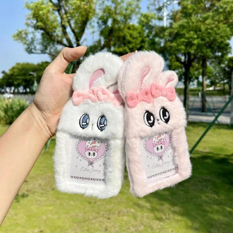 エスターバニー カードケース パスケース うさぎ うさ耳 ふわふわ ぬいぐるみ風 学生証ケース かわいい..