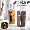 加湿器 卓上 300ml オフィス アロマ おしゃれ usb 超音波 LED ライト 次亜塩素酸水 車載 木目調 パステル シンプル 在宅 コンパクトミニ 小さ...