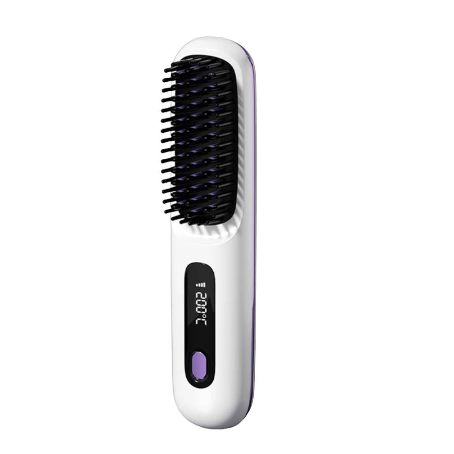 ヘアアイロン ヘアアイロンブラシ コードレス 充電式 ミニ ヒートブラシ 急速加熱 ...