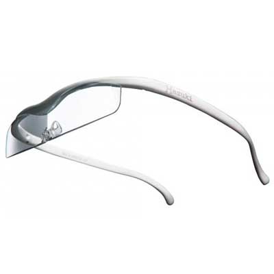 ハズキルーペ ハズキラージ 1.6倍率 大きなレンズ クリアレンズ 白