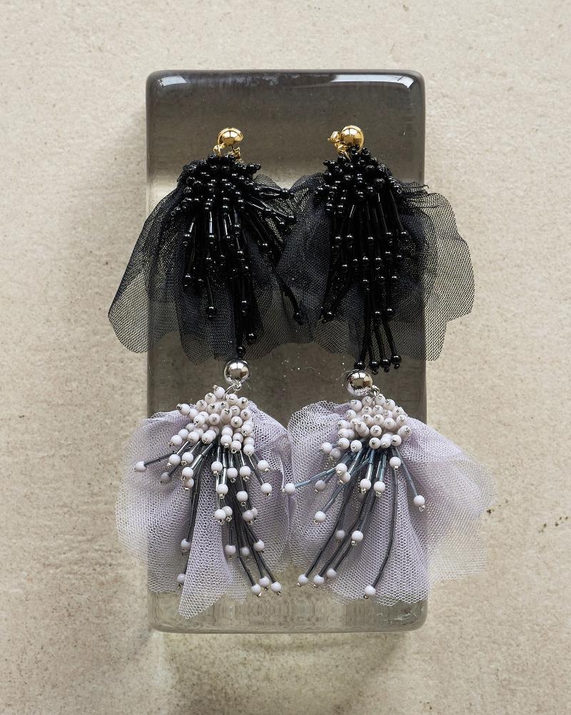 Rakuten - *予約販売 anukeアンヌーク 2026 Pre Fall Tulle x Beads Pierce 62610910 アクセサリー 2026秋冬 2026年6月入荷予定
