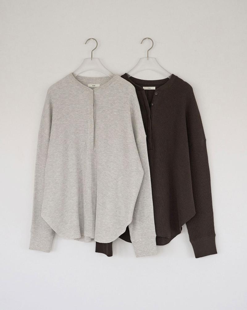 Rakuten - *予約販売 anukeアンヌーク 2026 Pre Fall Waffle Loose Henleytops 62620605 トップス 2026秋冬 2026年8月入荷予定