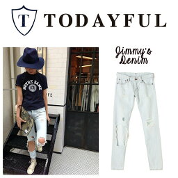 送料無料☆2014 SS TODAYFUL【トゥデイフル】Jimmy's Denim【11411413】 吉田怜香プロデュースブランド,LIFE'S,#203,クラッシュデニム,通販