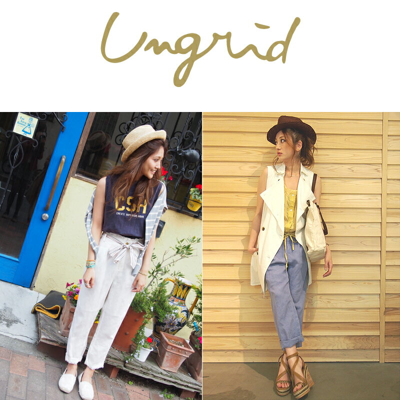 2014 SS UNGRID【アングリッド】】ハイウエストタックPT【111420789101】リネン,カジュアル,TODAYFUL,#203,通販 1