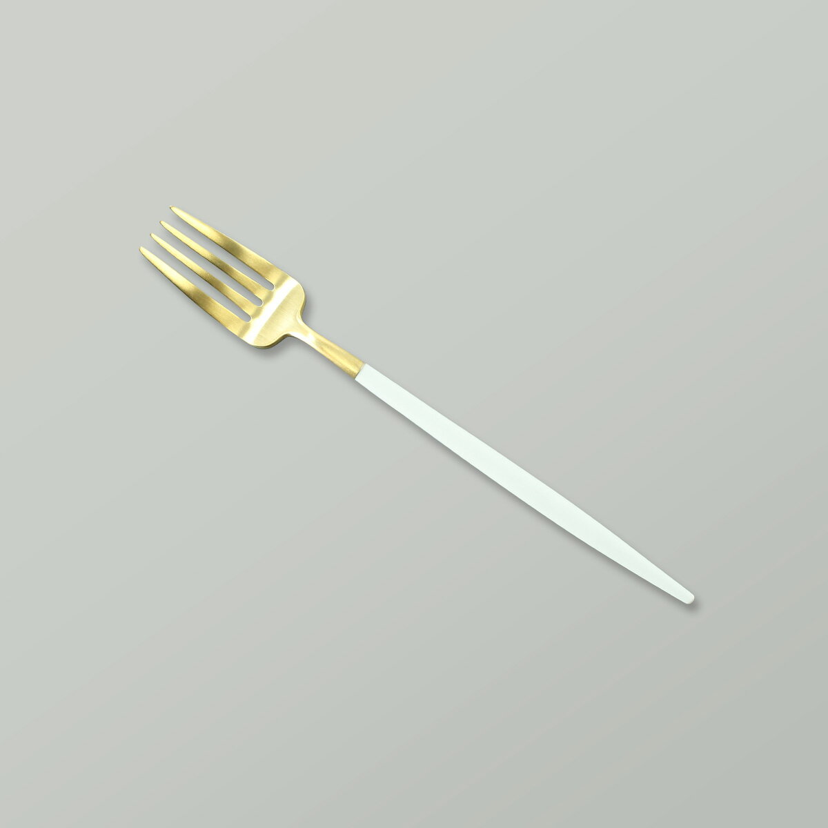 クチポール Cutipol デザートフォーク GOA ホワイト×ゴールド GO07GW