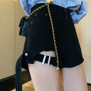 パンツ レディース ショーパン 短パン 送料無料 個性的 ショート丈 ハイウエスト ベルトデザイン 無地 黒 L XL 2XL 3XL 4XL 大きいサイズ 春 夏 体型カバー 大きめ 大人可愛い カジュアル シンプル クール おしゃれ 普段使い 着回し(4)