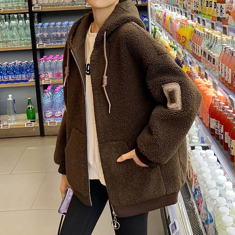 フーディボアコートアウターレディー...