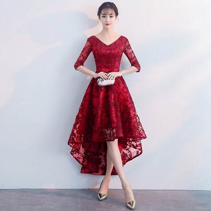 ワンピース ドレス 3色 フィッシュテール 総レース レディース ロング丈 ミモレ丈 半袖 七分袖 袖あり Vネック スリム タイト 細身 Aライン セクシー 透け感 リボン かわいい 大人可愛い きれいめ おしゃれ エレガント 個性的 送料無料
