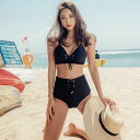 水着 レディース ビキニ スイムウェア 送料無料 個性的 編み上げ デザイン 体型カバー 無地 黒 白 M L XL 夏 シンプル おしゃれ カジュアル フェミニン ガーリー セクシー ギャル 大人可愛い 旅行 海 プール リゾート バッククロス