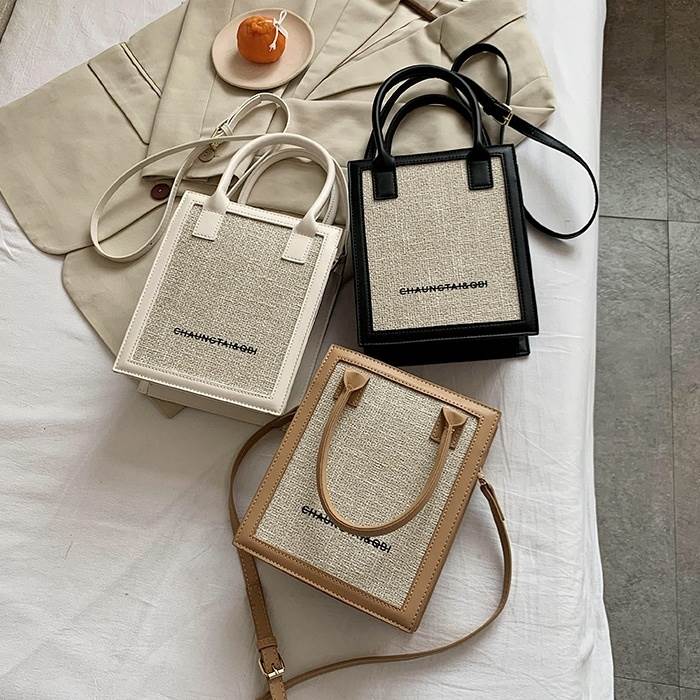 バッグ 2way ハンドバッグ ショルダーバッグ 3色 バイカラー ミニバッグ レディース 送料無料 個性的 シンプル きれいめ エレガント カジュアル ラフ 大人可愛い 黒 茶色 白 マチ 機能性 デート ОL 通勤 仕事 鞄 カバン サブバッグのサムネイル