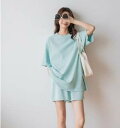 トップス ボトムス パンツ セットアップ Tシャツ ミニ ミニ丈 ショート ショート丈 膝丈 ひざ丈 膝上 袖あり 半袖 襟なし かわいい 大人可愛い きれいめ...