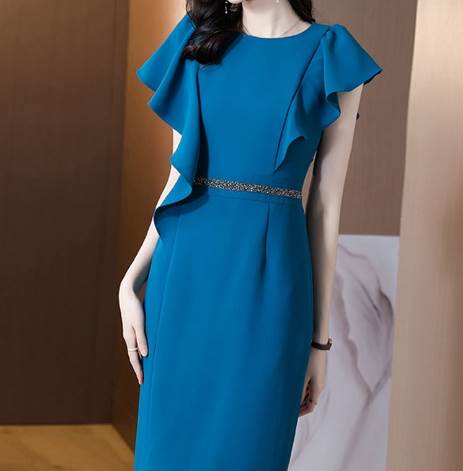 フリルスリムワンピースきれいめワン...