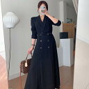 トレンチコートドレス ワンピース ドレス トレンチコート ワンピドレス ロング ロング丈 長袖 襟付き ベルト ハイウエスト かわいい 大人可愛い きれいめ シンプル 大人 上品 おしゃれ 大人女子 こなれ感 ラブリー 個性的 送料無料