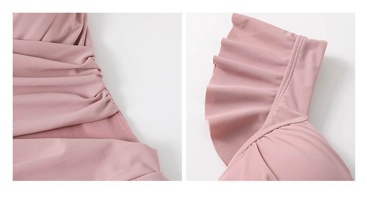 夏 セクシー ワンピース 水着 ハーフパンツ ピンク パッド付き ローリング フリル ハイウエスト 細見え 送料無料 個性的 レディース かわいい 大人可愛い sexy ナチュラル 大人っぽい おしゃれ 女っぽ キュート モダン 無地 10代 20代