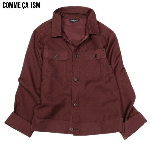 ■SALE79%OFF【キッズ商品】【COMME CA ISM】コムサイズム ツイルシャツジャケット ワイン『18/5/2』080518　20.03sage【ネコポスで送料無料】