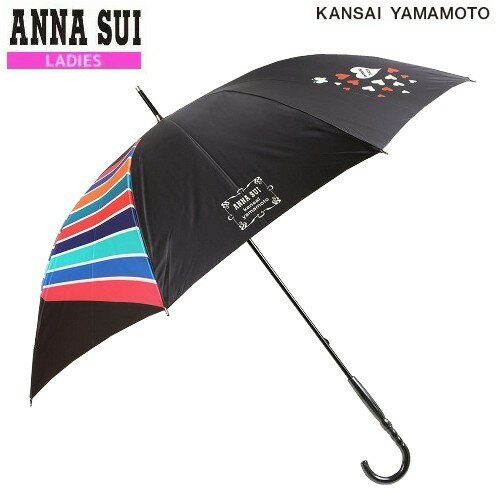 アナスイ SALE20%OFF【ANNA SUI】アナスイ 日本製 ANNA SUI×Kansai Yamamoto コラボ プリント 婦人 長傘(雨傘) 黒『22/7/2』080722