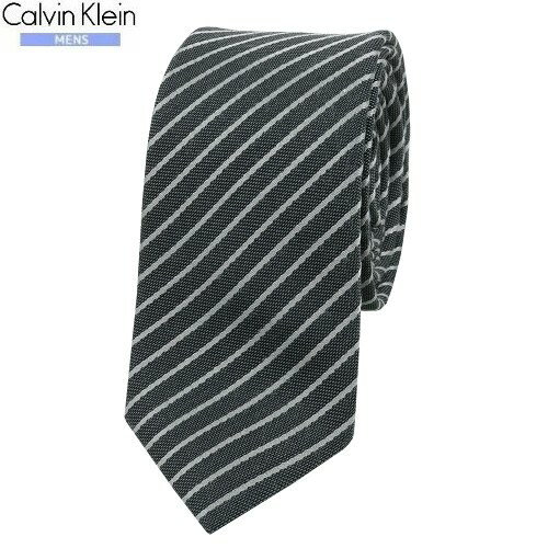 ★SALE58%OFF【ck Calvin Klein】カルバンクライン 日本製 ストライプ シルク ナロータイ(ネクタイ) グレー『21/11/3』181121【ネコポスで送料無料】