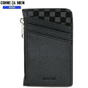 SALE36%OFF COMME CA MEN コムサメン 本革 エンボスレザー コンパクト カード＆コインケース 黒 22/8/3 180822【ネコポスで送料無料】